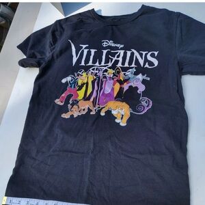 Disney Villains Adult Size Small Black T-Shirt Maleficent Hades Scar Delta Y2K